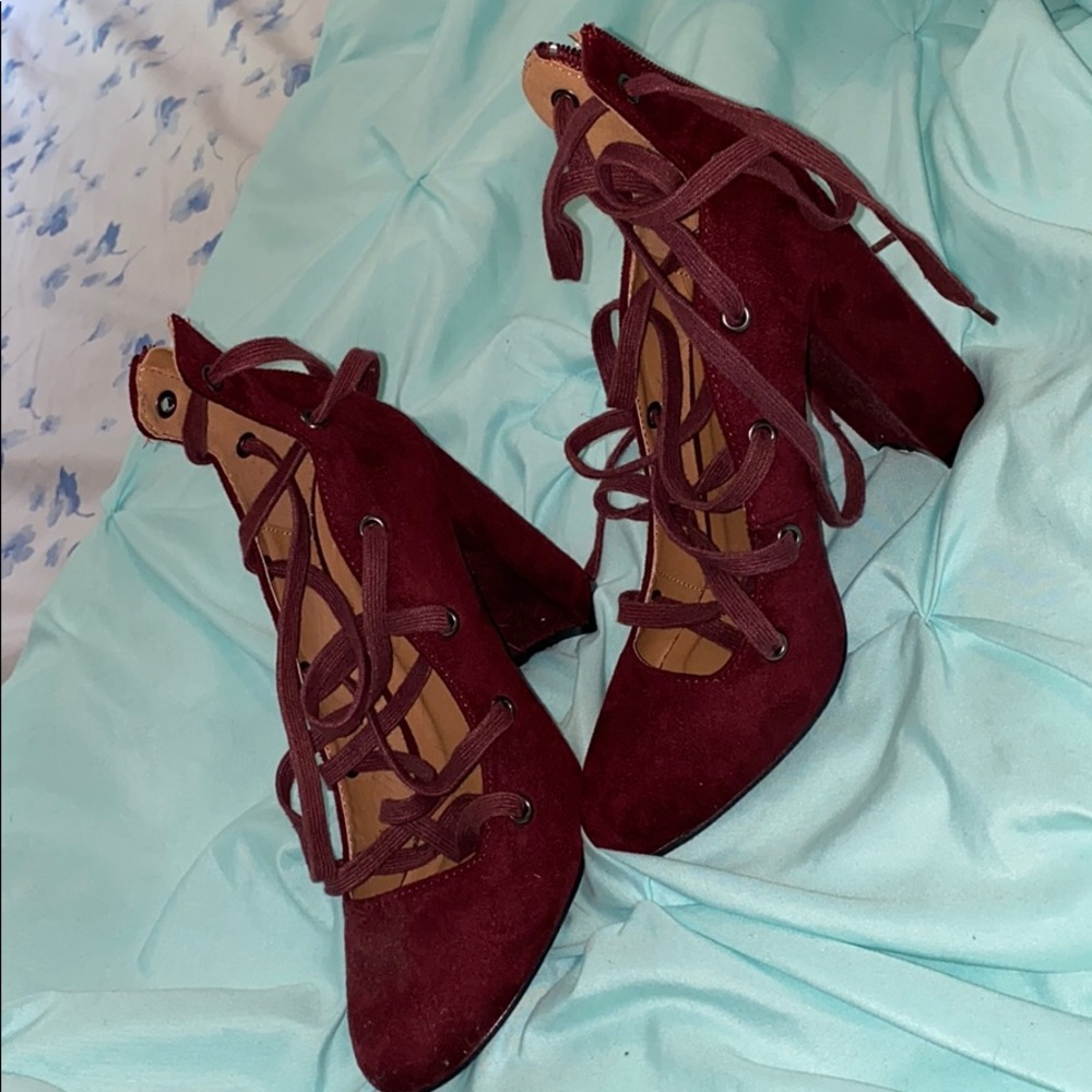 Burgundy heels